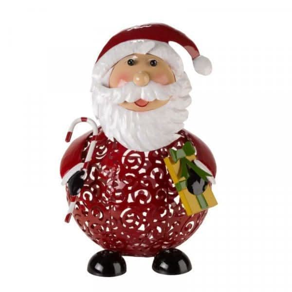 Filigree Santa Claus Light Up LED Ornament