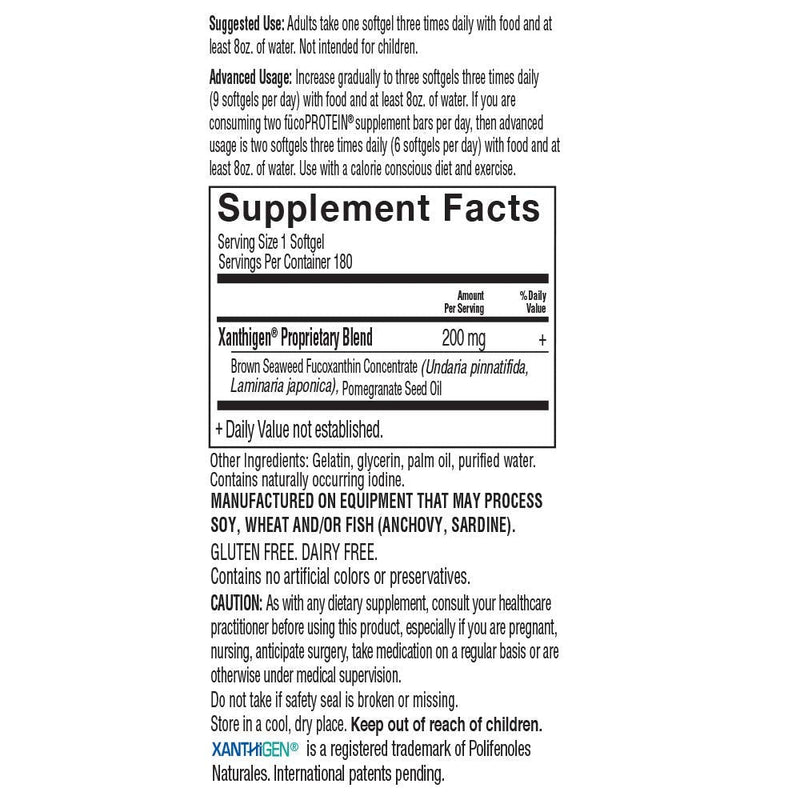 Garden of Life FucoThin Fucoxanthin Supplements – Non-Stimulant Fat Burner, 180 Count