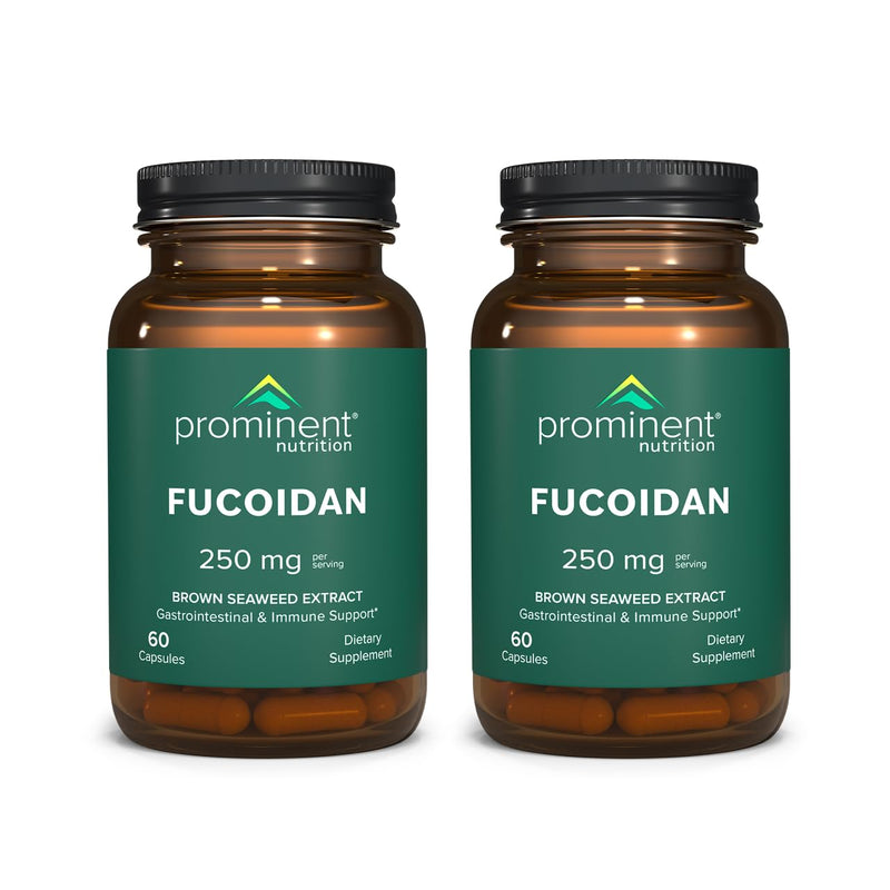 Prominent Nutrition Fucoidan Gut Health & Immune Support Supplement – 250mg, 60 Count – Premium Brown Seaweed Extract – 2 Pack