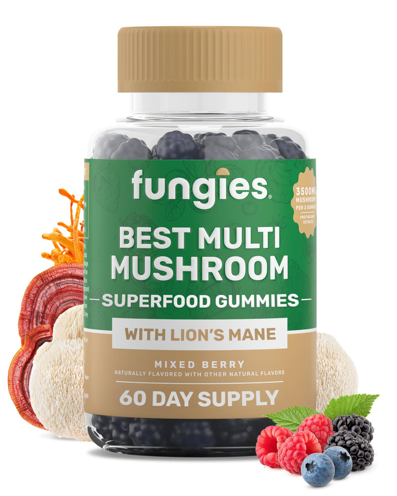 Fungies Multi Mushroom Gummies – 7 Mushrooms, Vegan & Gluten-Free