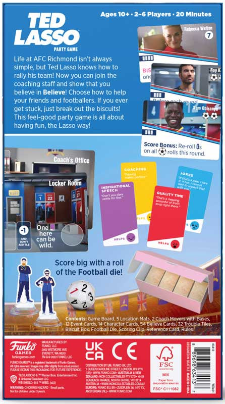 Funko Ted Lasso Party Game – Cooperative Football Fun (Ages 8+)