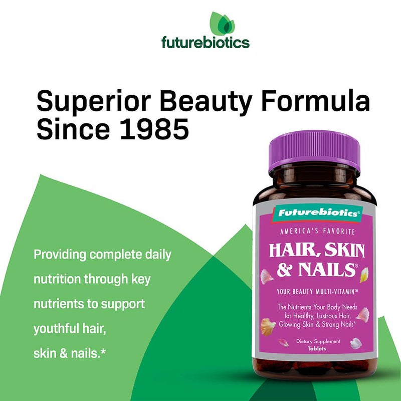 Futurebiotics Hair, Skin & Nails Beauty Multivitamin with Biotin – 180 Tablets