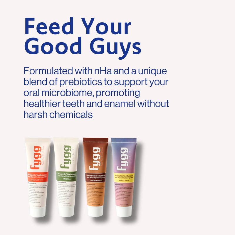 Fygg Nano-Hydroxyapatite Toothpaste with Prebiotics – Fluoride & SLS Free, 4 oz (Chocolate Swirl)