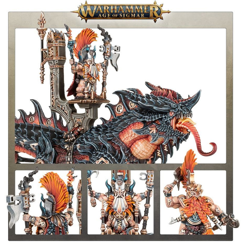 Fyreslayers: Auric Runefather on Magmadroth