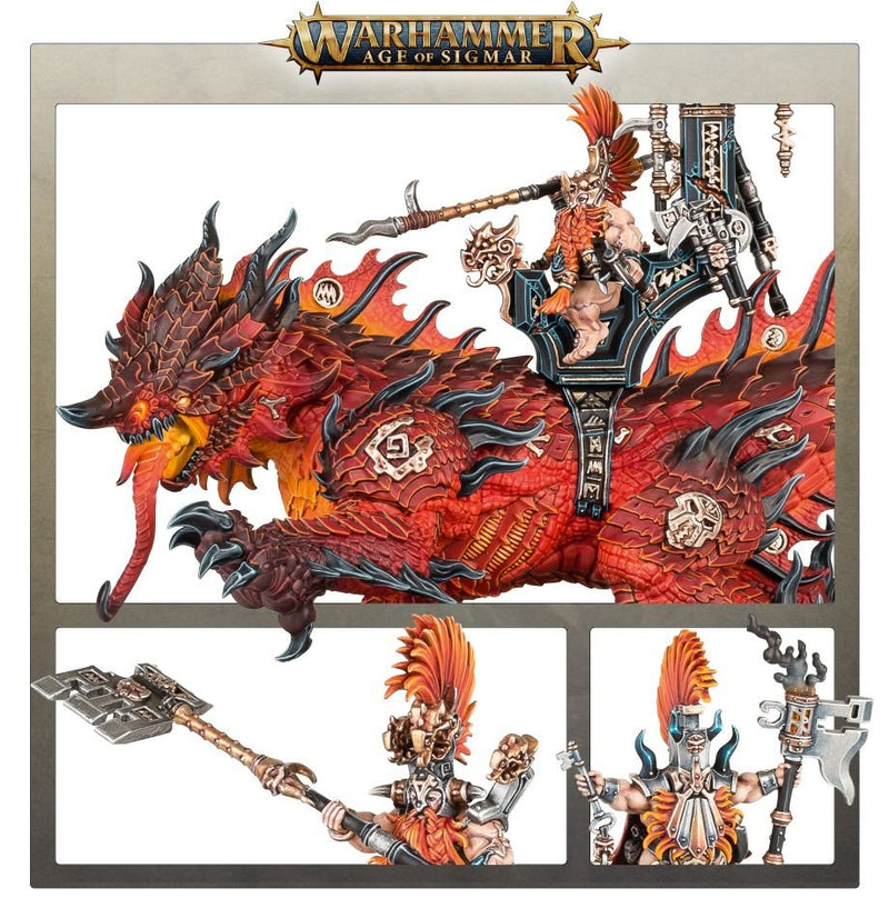 Fyreslayers: Auric Runefather on Magmadroth