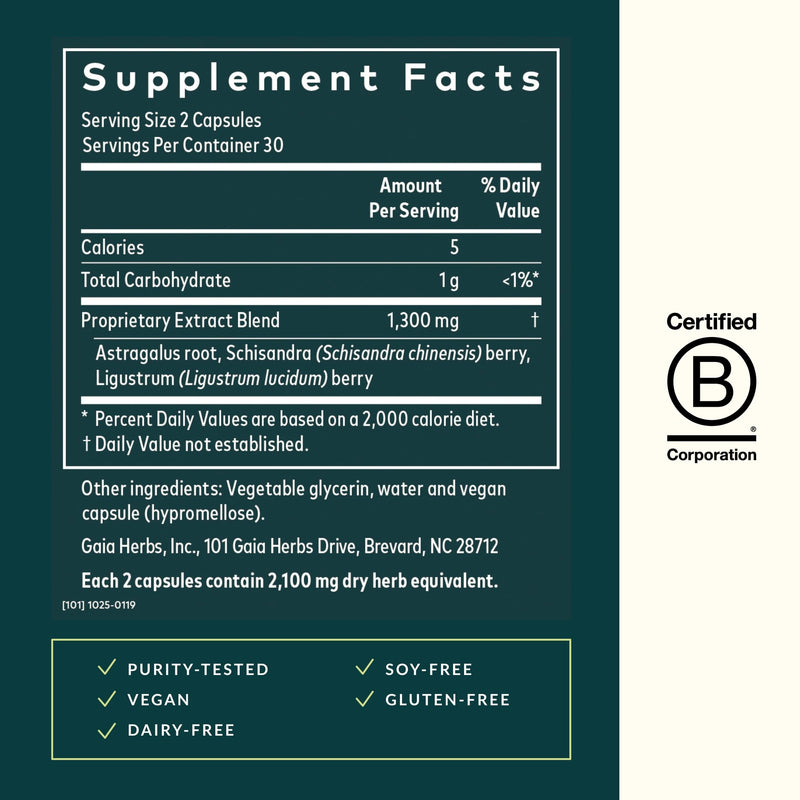 Gaia Herbs Astragalus Supreme – Immune & Antioxidant Support* (60 Vegan Liquid Phyto-Capsules)