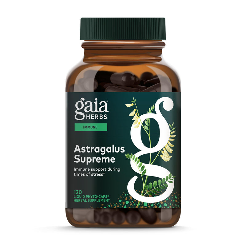 Gaia Herbs Astragalus Supreme – Immune & Antioxidant Support | 120 Vegan Liquid Phyto-Caps (60 Servings)