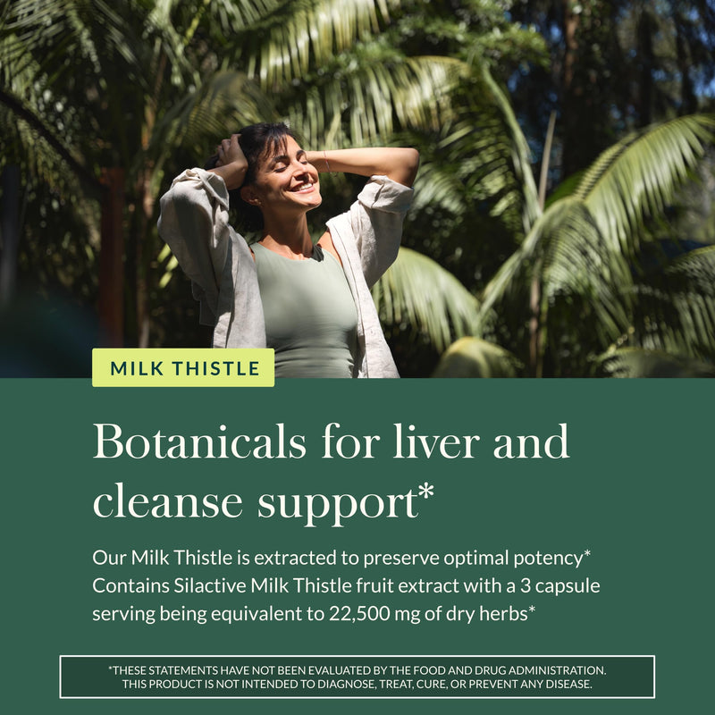 Gaia Herbs Milk Thistle - Liver Support Supplement | 120 Vegan Capsules