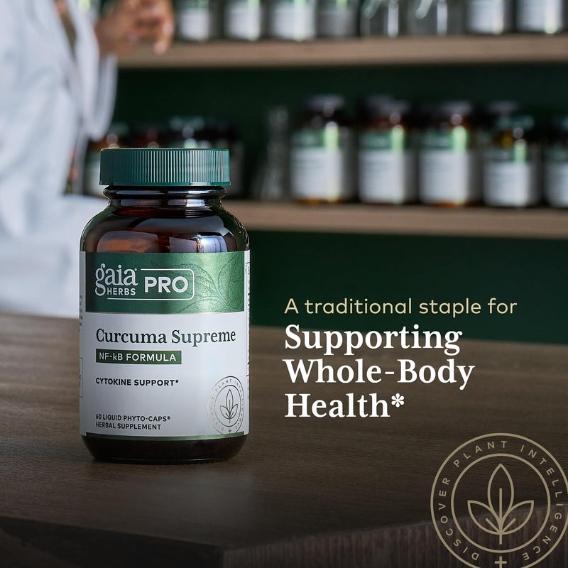 GAIA HERBS PRO Curcuma Supreme NF-kB Immune Support | Turmeric + Black Pepper - 120 Caps