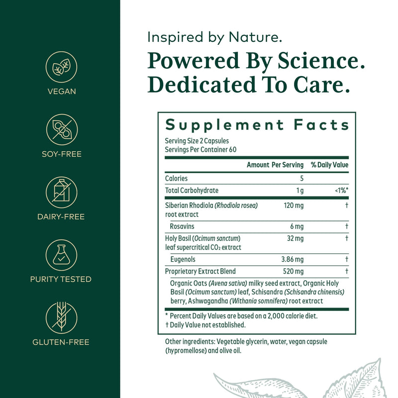 GAIA HERBS PRO Daytime HPA — Adaptogen & Nervous System Support (120 Liquid Phyto-Caps)