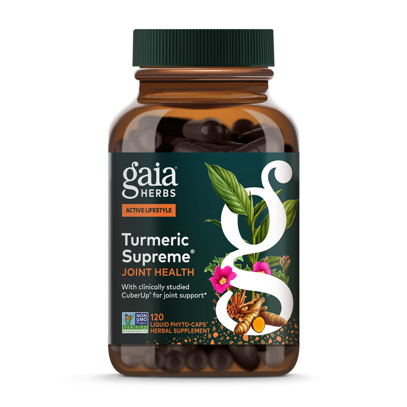 Gaia Herbs Turmeric Supreme Joint Health – 120 Liquid Phyto-Caps for Joint Support