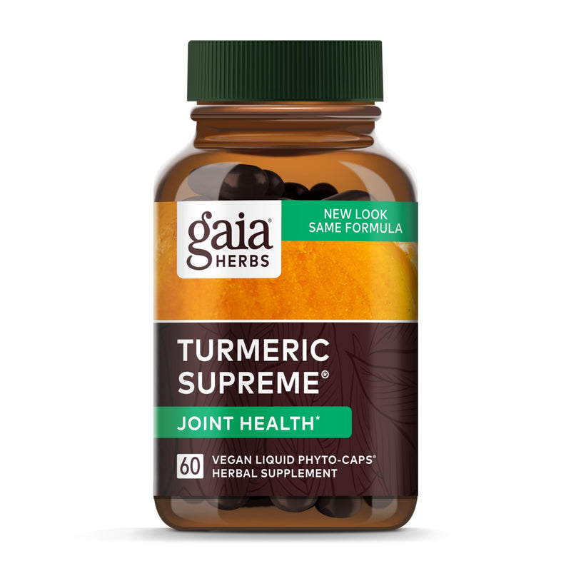 Gaia Herbs Turmeric Supreme Joint Health – Joint Support Supplement (60 Liquid Phyto-Capsules)