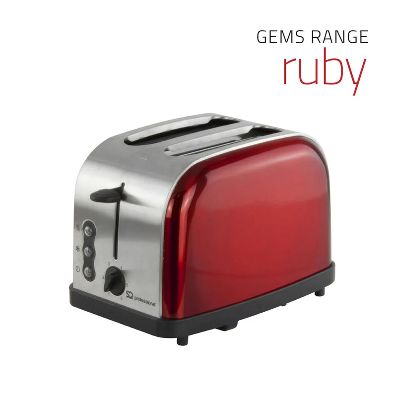 Sq Professional Gems Legacy 2 Slice Toaster 900W Ruby