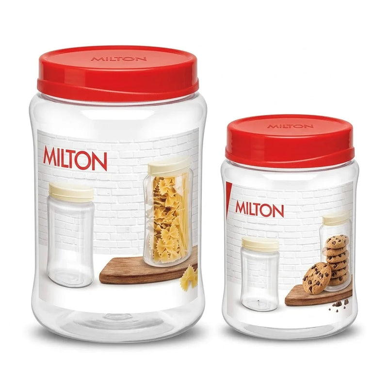 Round Pet Jar Twin Pack 500Ml & 1500Ml Storage Containers
