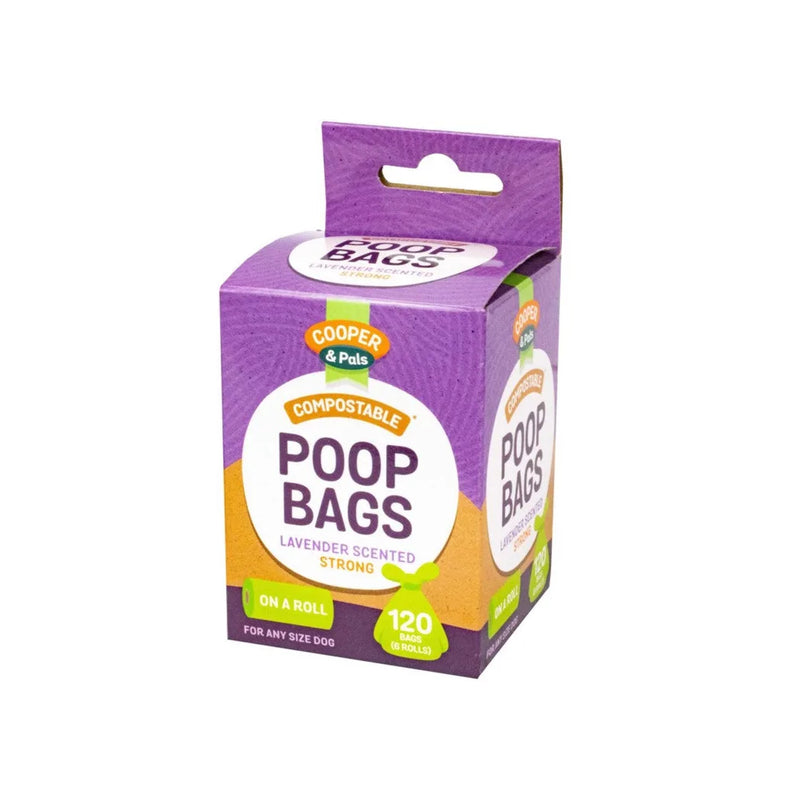 Pet Dog Compostable Poop Bag Rolls Pack Of (6 Rolls) Lavender Scented