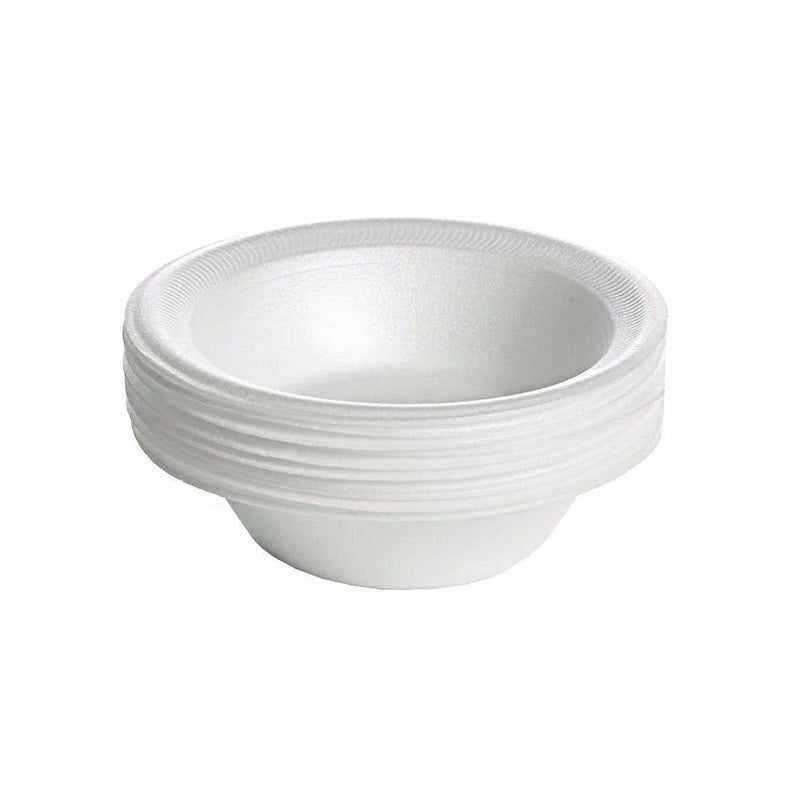15 Pack Disposable White Bowls 12Oz