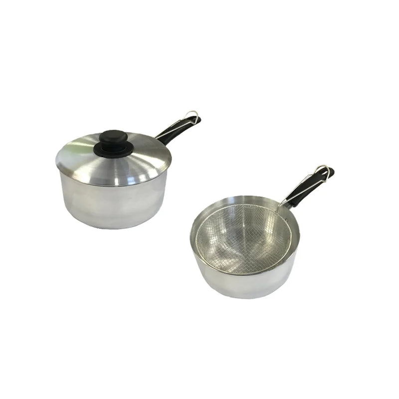 Chips Pan With Frying Basket 8" Silver