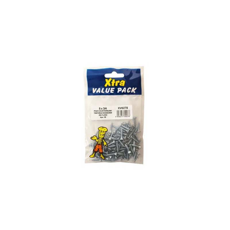 4 Pozi C Sk Twinthreads Woodscrews x tra Value