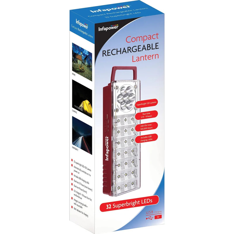 Infapower 32 Led Large Rechargeable Lantern With Usb Charging Worldwide Use