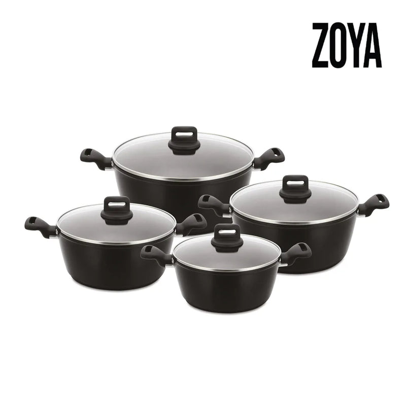 Sq Professional Zoya Forged Stockpot Set Of 4 Black