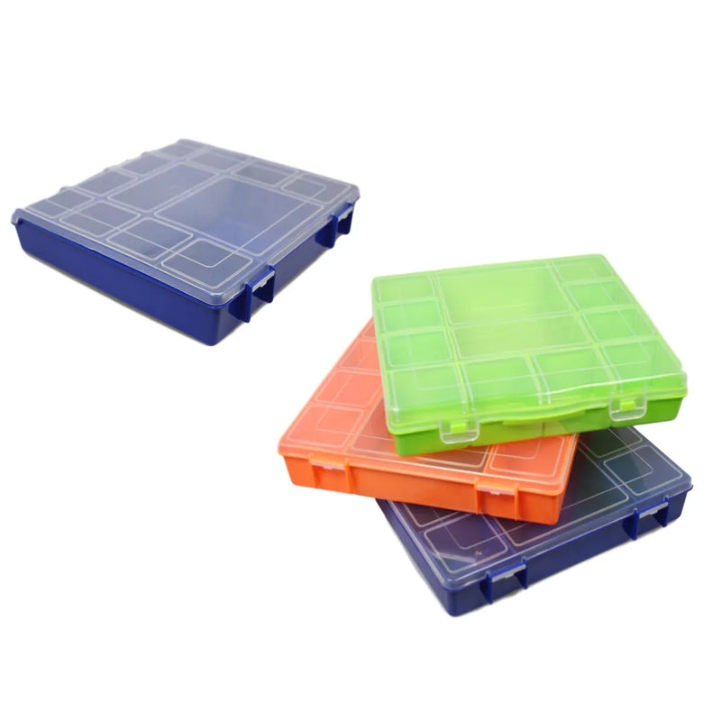 Medicine Storage Container Bo x Assorted Slot Sizes Available In 3 Colours