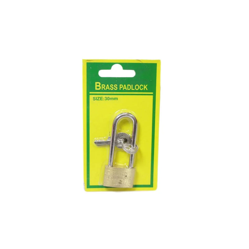 Brass Long Padlock Diy Home Suitcase Gold Door Padlock With 2 Keys