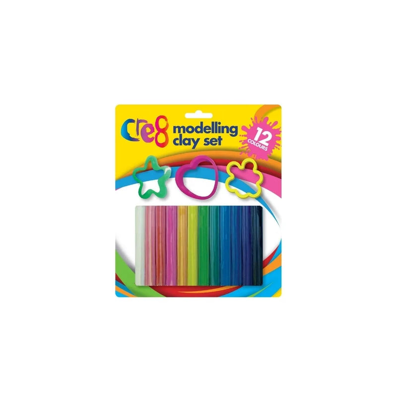 Cre8 Modelling Clay Set 12 Colourful Doughs