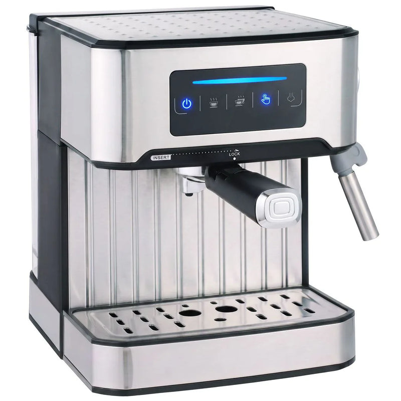 HOMCOM Espresso Machine, 20-Bar Cappuccino Coffee Maker with Frother Wand, 1.6L Tank, Single/Double/Manual Shot, LED Touch