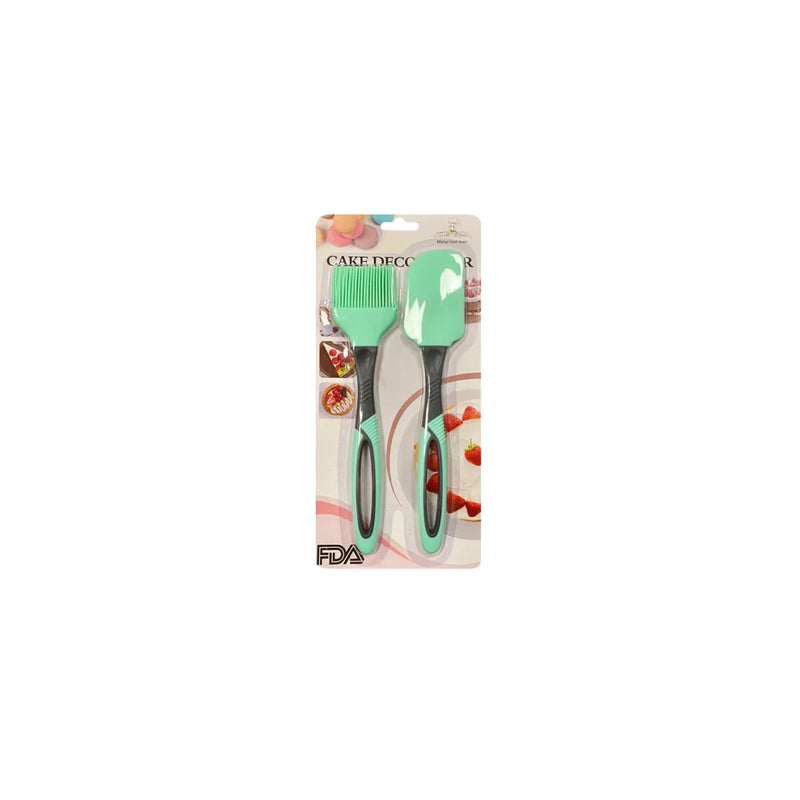 Silicone Spatula And Pastry Brush Set Assorted Colours