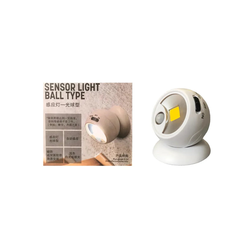 Plastic Motion Sensor Night Light Round Ball
