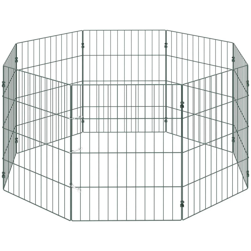 PawHut 8 Panel Pet Playpen for Small Dogs Indoor Outdoor 60 cm Height
