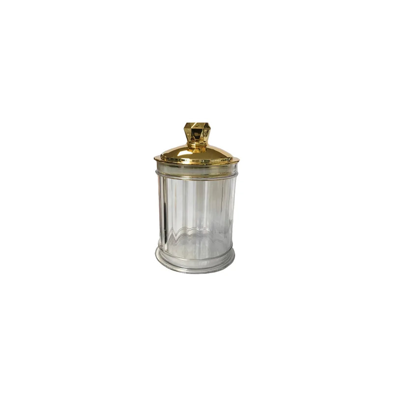 Round Transparent Plastic Candy Sweets Sugar Storage Display Jar With Lid