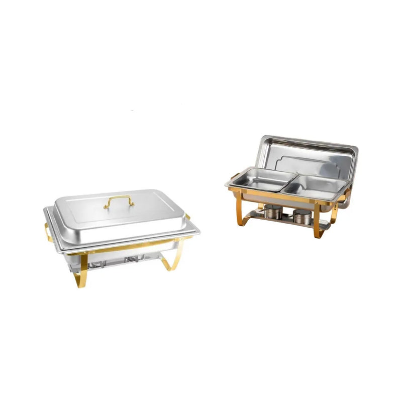 Buffet Banquet Chafing Dish With Lid 9.5L Double Compartment