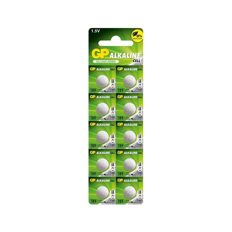 Gp Alkaline Cell Batteries 10 Pack 1.5V Ag10 V10Ga – Lr54 – Lr1130