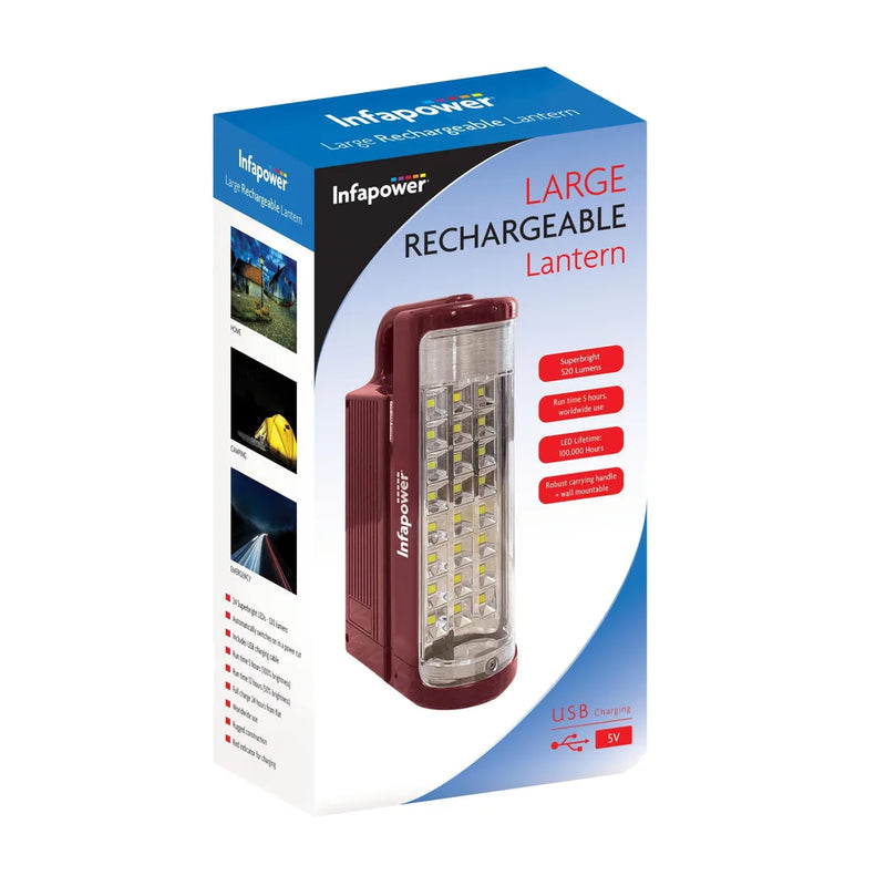 Infapower F059 24 Led Large Rechargeable Lantern With Usb Charging Use
