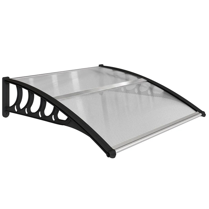 Outsunny Front Door Canopy, Outdoor Awning, Rain Shelter for Window, Porch and Front/Back Door, 103 x 96.5 cm, Clear