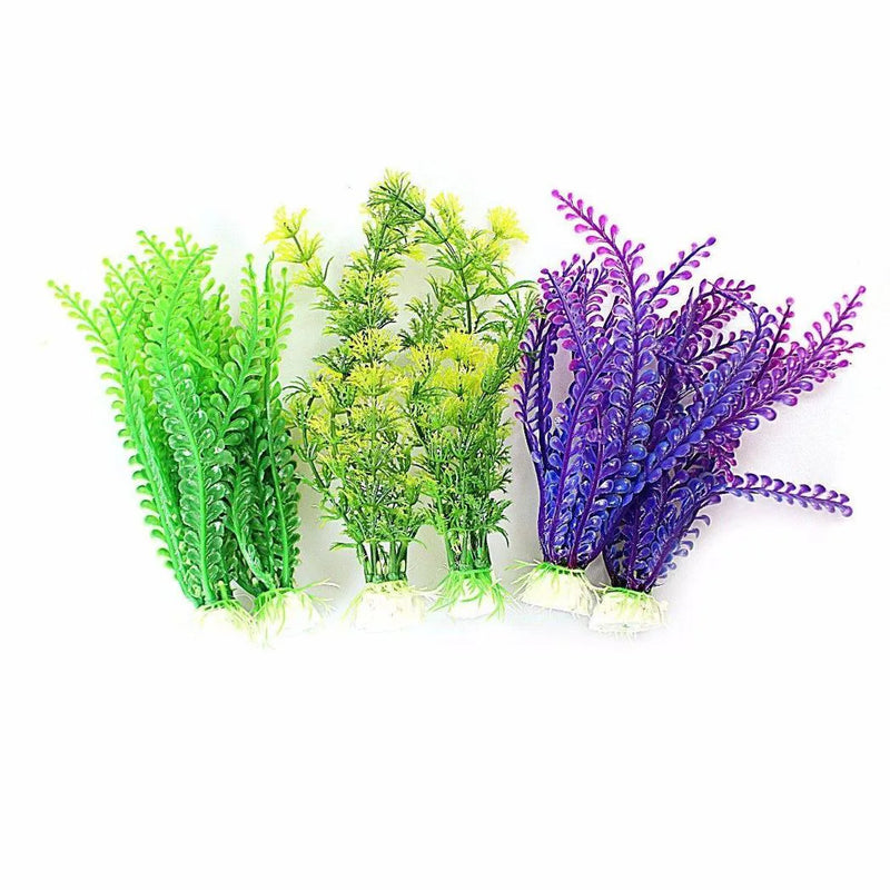 Artificial Plastic Aquarium Fish Tank Fern Algae Plant Decoration 18 – Pack Of 2 Assorted Colours
