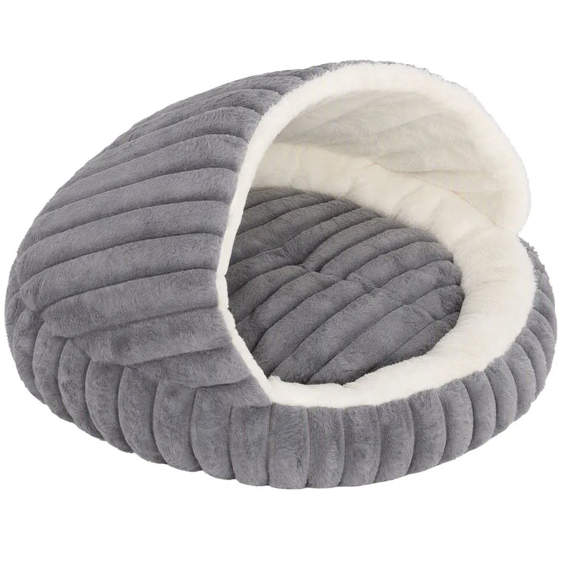 PawHut Cat Bed for Indoor Kittens, Cat Cave House with Non-Slip Bottom and Washable Cushion