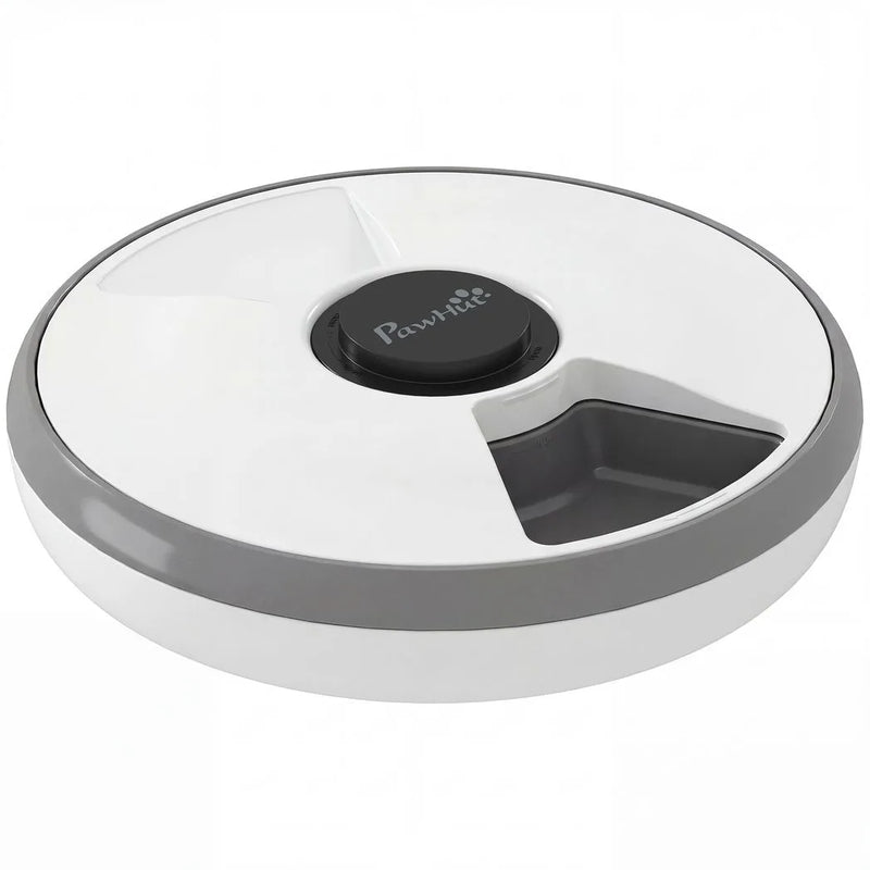PawHut Automatic Cat Feeder Programmable Timer for Dry Wet Food Cat Food Dispenser with Ice Pack for 6 Meals