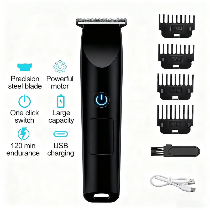 Men Pro Electric Hair Clippers Beard Trimmer Cutting Barber Shaving Machine Black (US Logistics For USPS/DHL/Fedex/UPS. No designated logistics accepted，TK/TMEU only For self-pickup）
