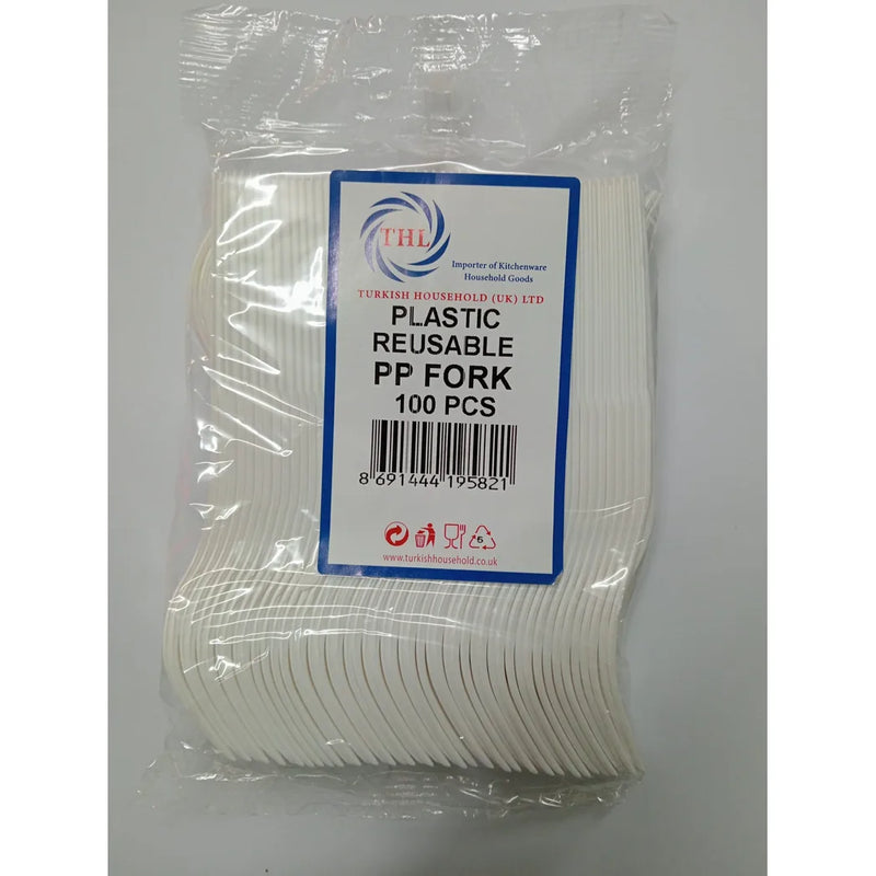 Reusable Plastic Pp Fork Pack Of 100