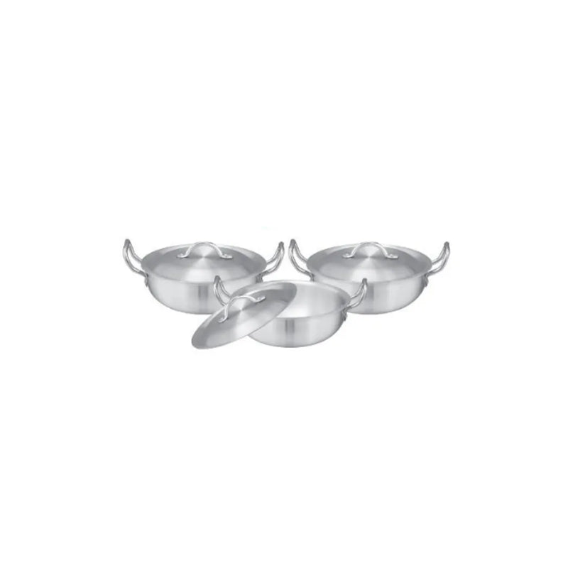 Cute Metal Wire Handle Karahi Wok Pan Set Of 3 Assorted Sizes 1 – 3