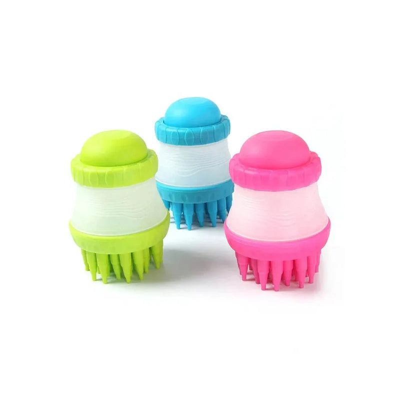 Dog Washer Bath Massage Brush Cleaning Assorted Colours