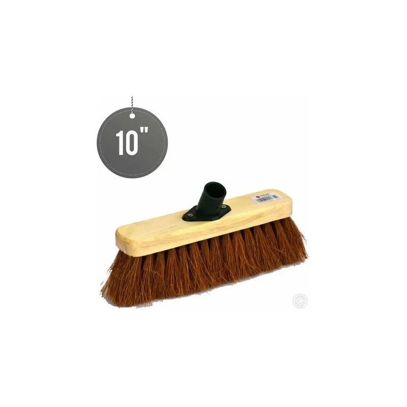 10" Soft Coco Garden Wooden Broom Brush Head