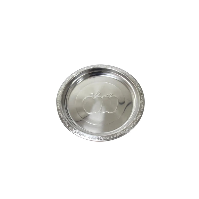 Steel Serving Food Dish Platter Plate Apple Design