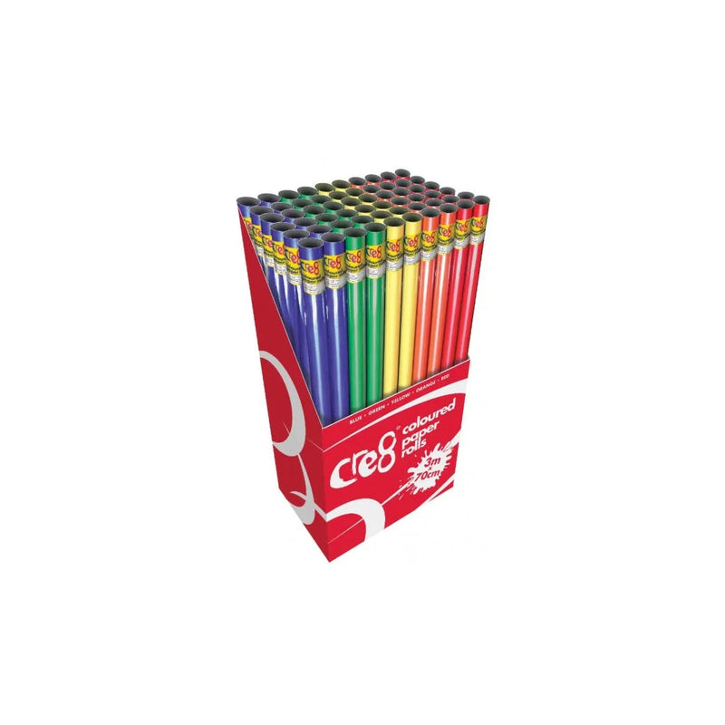 Cre8 Coloured Paper Rolls Assorted Colours