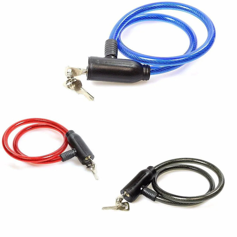 Bicycle Bike Lock With Keys Assorted Colours