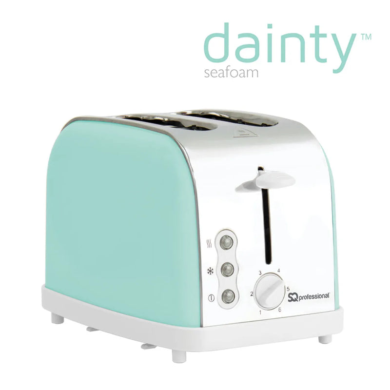 Sq Professional Dainty 2 Slice Toaster 900W Seafoam