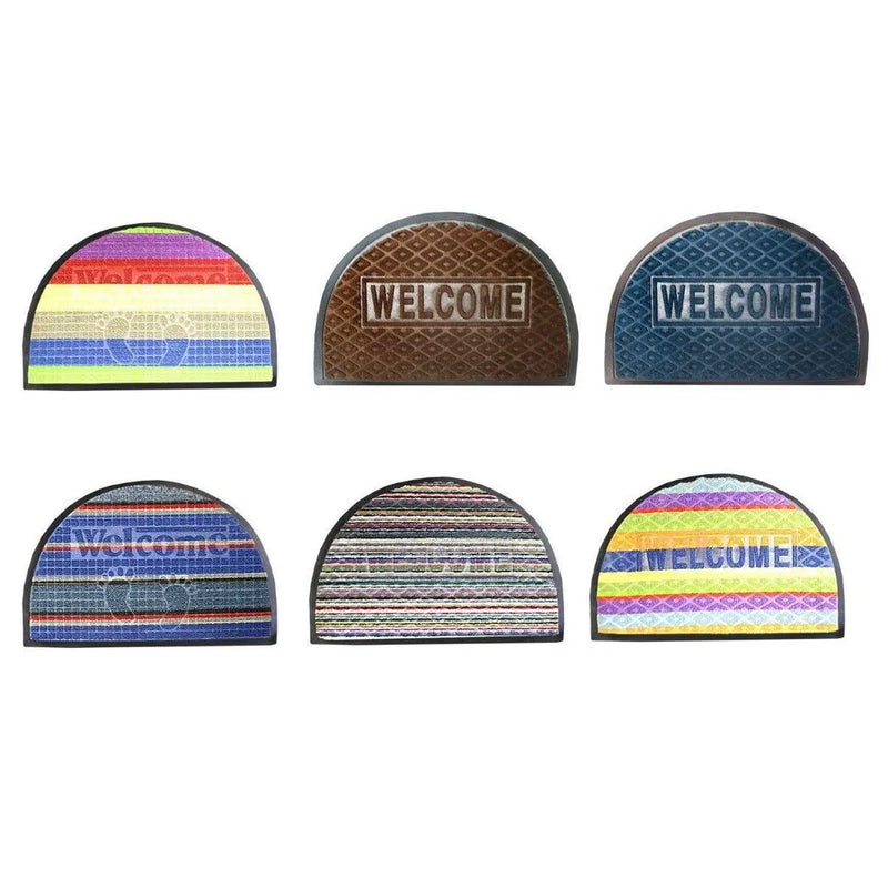 Half Moon Rubber Pvc Door Entry Mats Assorted Colours