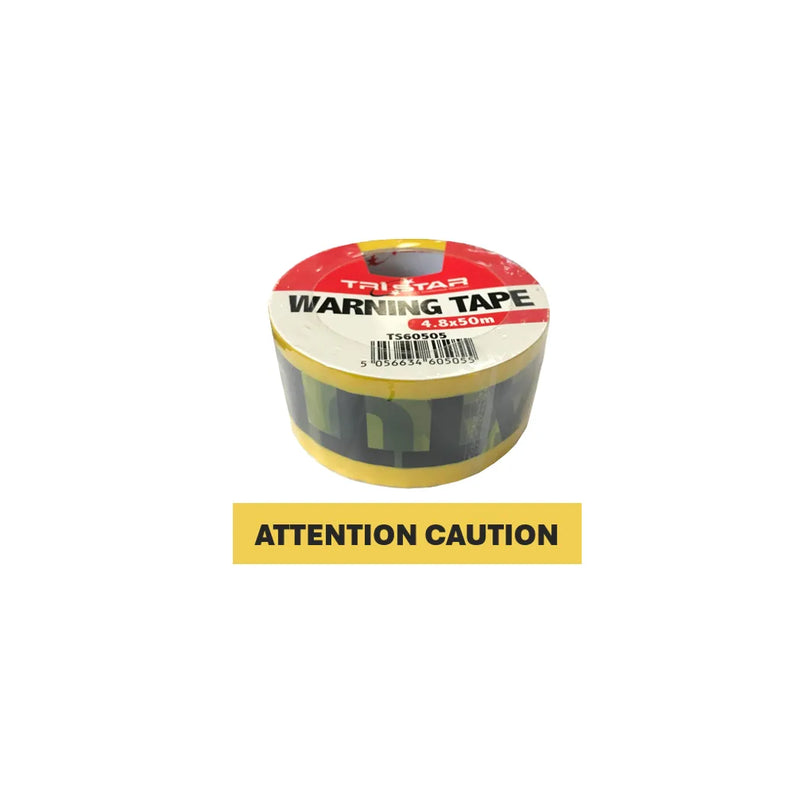 Yellow "Attention Caution" Warning Tape Metre